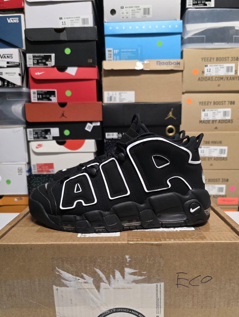 Nike Air More Uptempo "black/white" Sz 12  (2020)